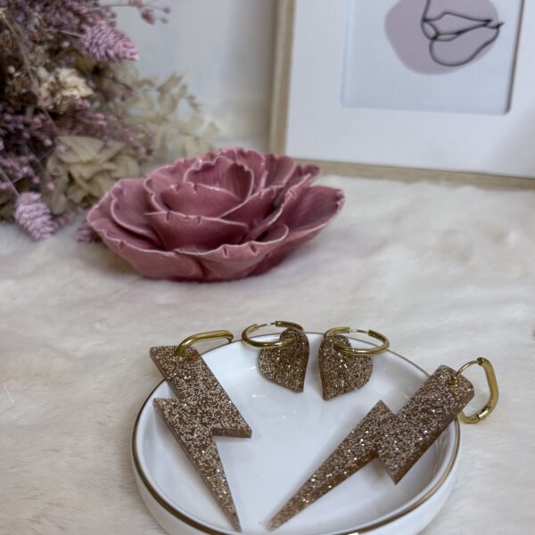 Créoles Coeurs et Éclairs