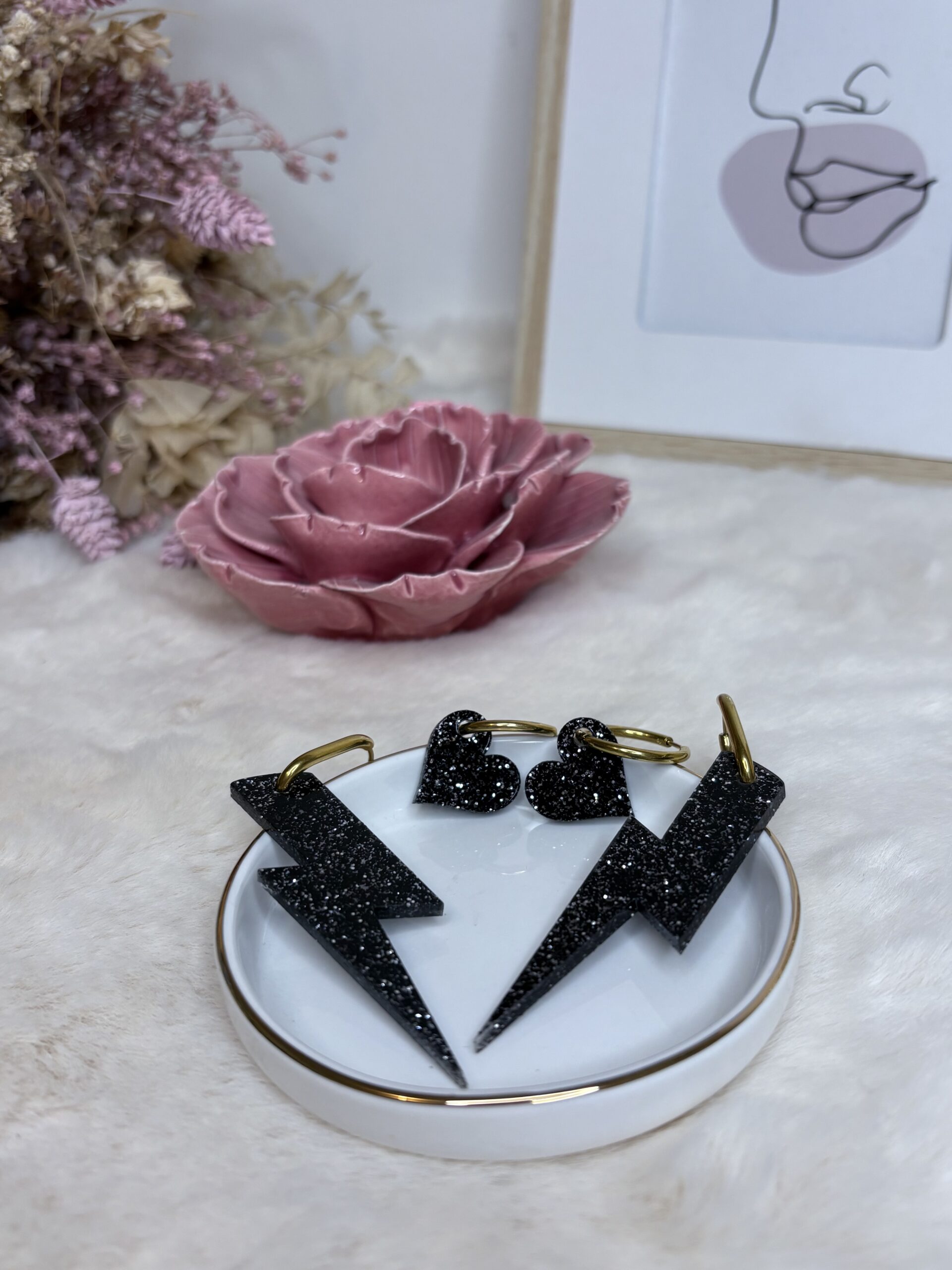 Créoles Coeurs et Éclairs – Image 2