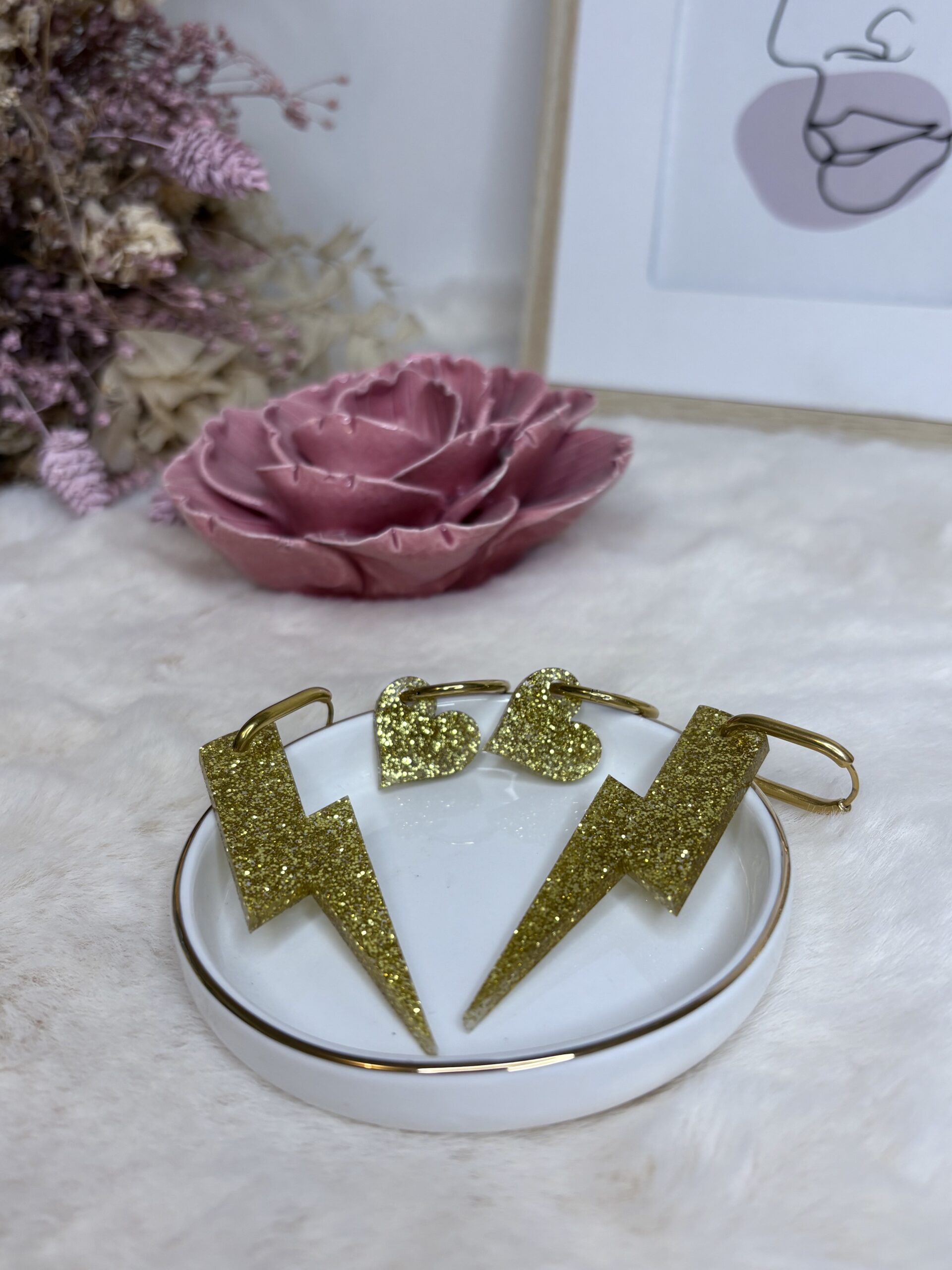 Créoles Coeurs et Éclairs – Image 3